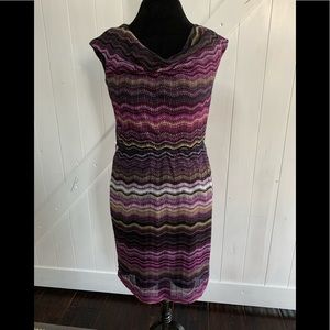 Multicolored dress.